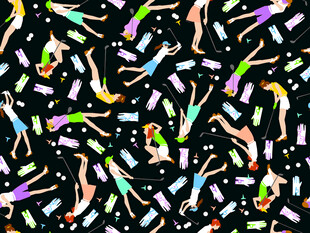 多彩时尚高跟鞋图案背景