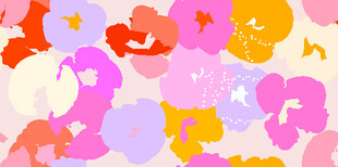 多彩花卉图案背景