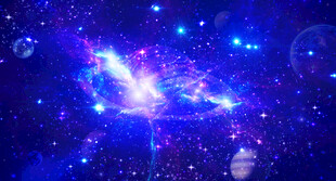 蓝色星空图 璀璨星空