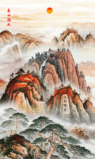 泰山五岳独尊国画山水