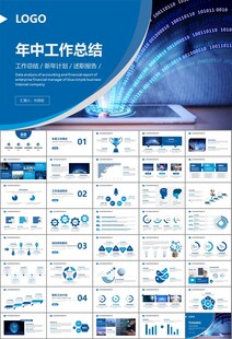 商务科技云计算大数据ppt模板