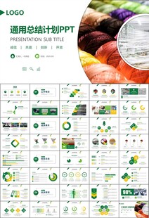 纺织行业总结计划工作汇报PPT