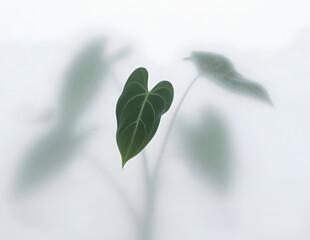 雾气磨砂膜效果绿植贴图