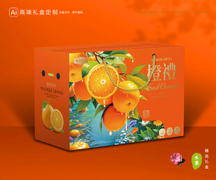 橙子包装 脐橙礼盒