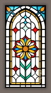 蒂凡尼教堂彩绘玻璃艺术图案