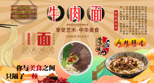 牛肉面背景墙