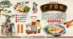 广式肠粉背景墙