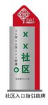 中国社区入口指引路牌