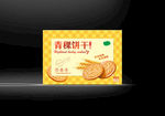 青稞饼干包装设计 矢量正面图