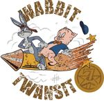 卡通动画矢量兔子小猪