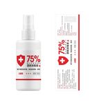 75%酒精消毒液瓶贴包装