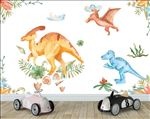 可爱恐龙背景墙