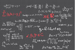 数学公式黑白画玄关黑板屏风背景