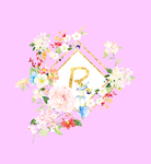 手绘花卉邀请卡