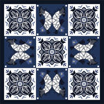 苗族蜡染石榴鱼纹矢量元素素材