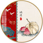 纳凉国潮水墨民宿装饰画