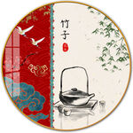 手绘国潮水墨民宿装饰画