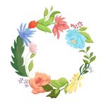 卡通花环  扁平机理风