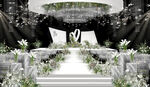 白绿清新高级感背景婚礼
