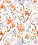 花卉水彩图案清新自然风