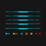 数据科技可视化大屏标题组件图片