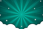 绿底放射星云梦幻背景