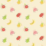 可爱水果图案无缝背景图