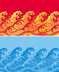 传统海浪纹图案设计