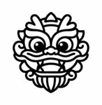 卡通风格龙首图案