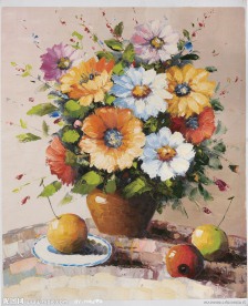 扫描花卉油画19（37厘米X45厘米）