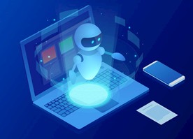 AI机器人智能信息化时代插画