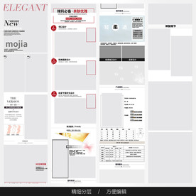 淘宝天猫女装空白通用模板图片
