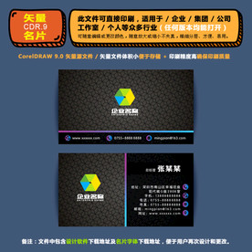 高档矢量名片企业公司通用名片