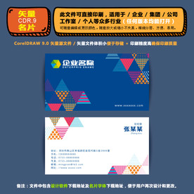 精美矢量名片企业公司通用名片