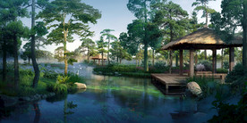 景观效果图湿地效果图公园效果图