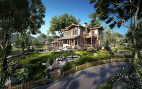 别墅效果图景观效果图