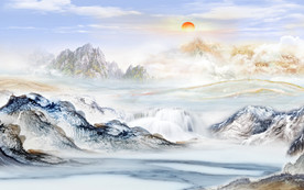 极品高档山水石纹 TIF分层