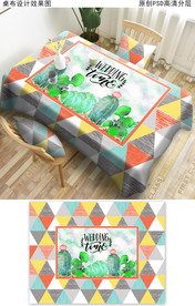 轻奢时尚桌布图案花纹