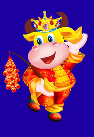 卡通牛牛年门画牛年门画