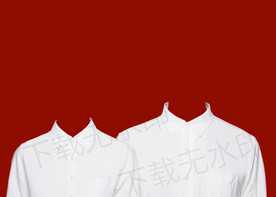 结婚登记照白衬衫