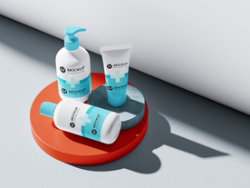 沐浴露洗护护肤包装样机