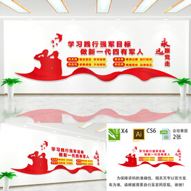 四有军人文化墙