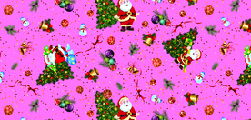 数码印花 圣诞花型 面料印花图