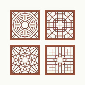 正方形窗花格