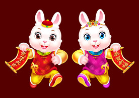 2023兔年卡通兔子