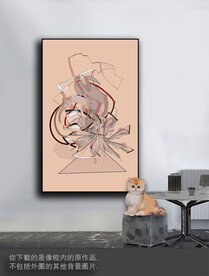 豪华抽象色块装饰画