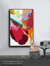 豪华抽象色块装饰画