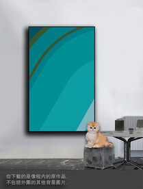 豪华抽象色块装饰画