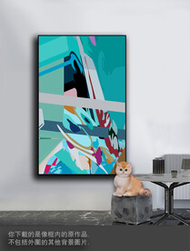 豪华抽象色块装饰画