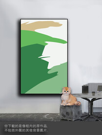 豪华抽象色块装饰画